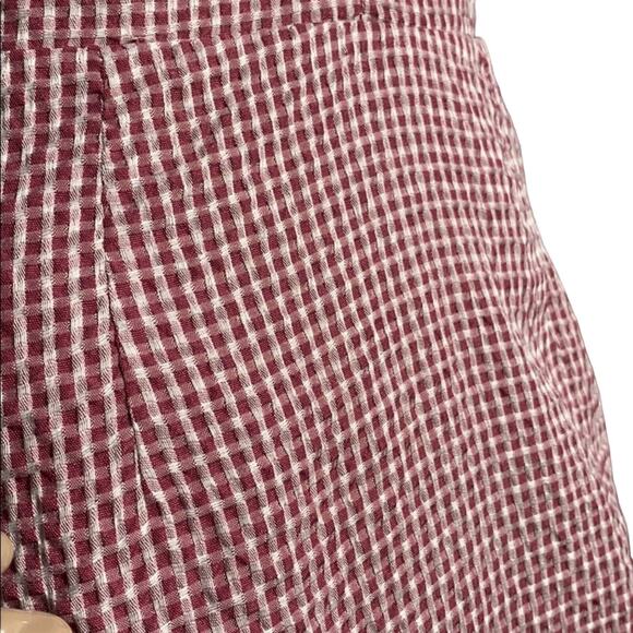 New WAYF Dorian Ruffled Asymmetrical Gingham Ruffled Crisscross Back Dress S - Picture 9 of 11